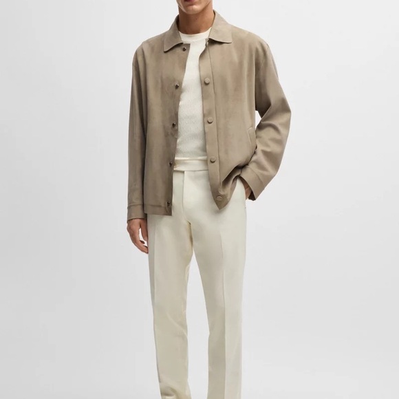 HUGO BOSS COTTON-SILK T-SHIRT WITH A SIGNATURE QUILTED EFFECT Size MEDIUM - Picture 2 of 16